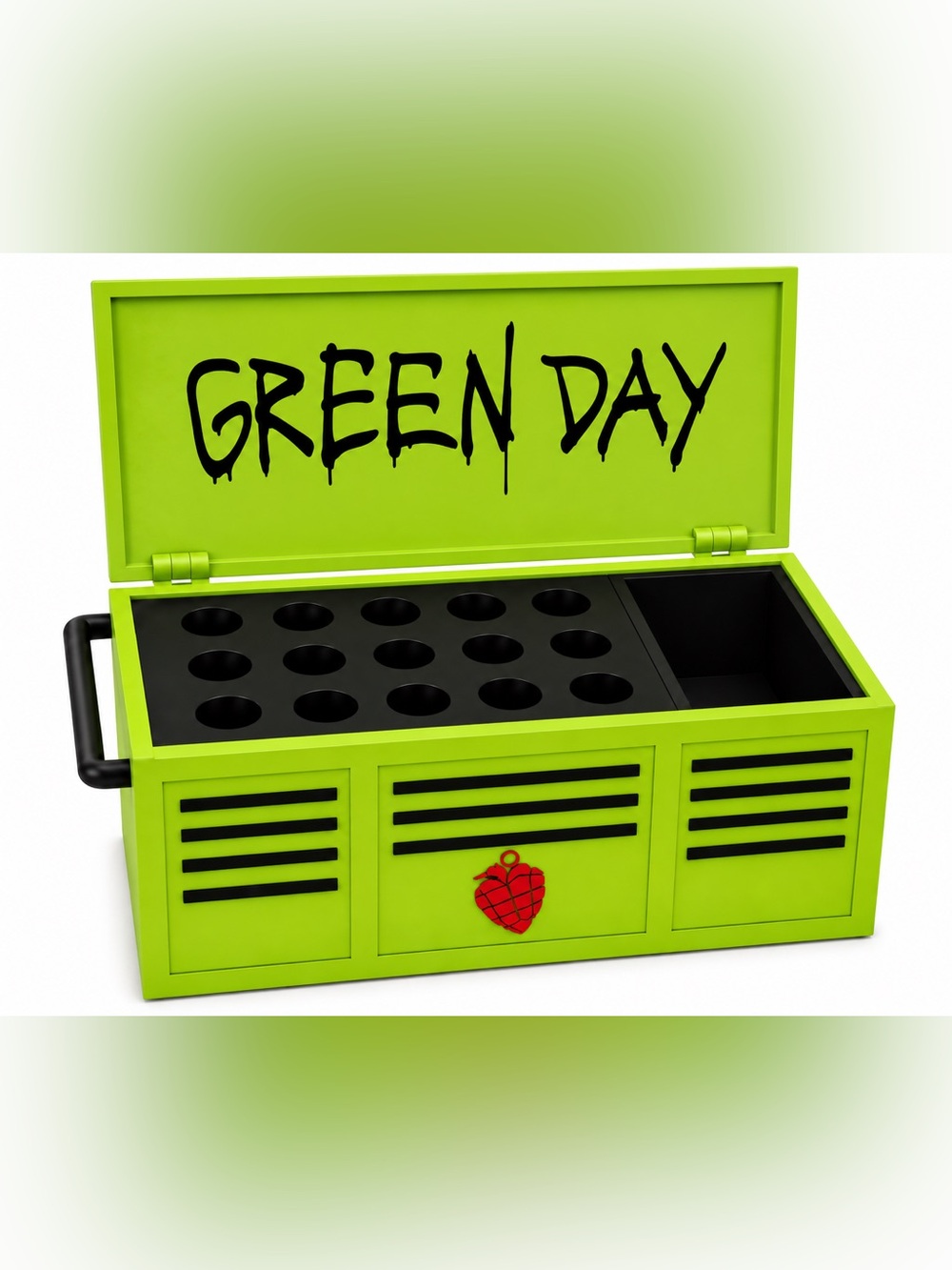 Green Day Mini Toolbox Pen And Trinket Holder Desk Top Organizer